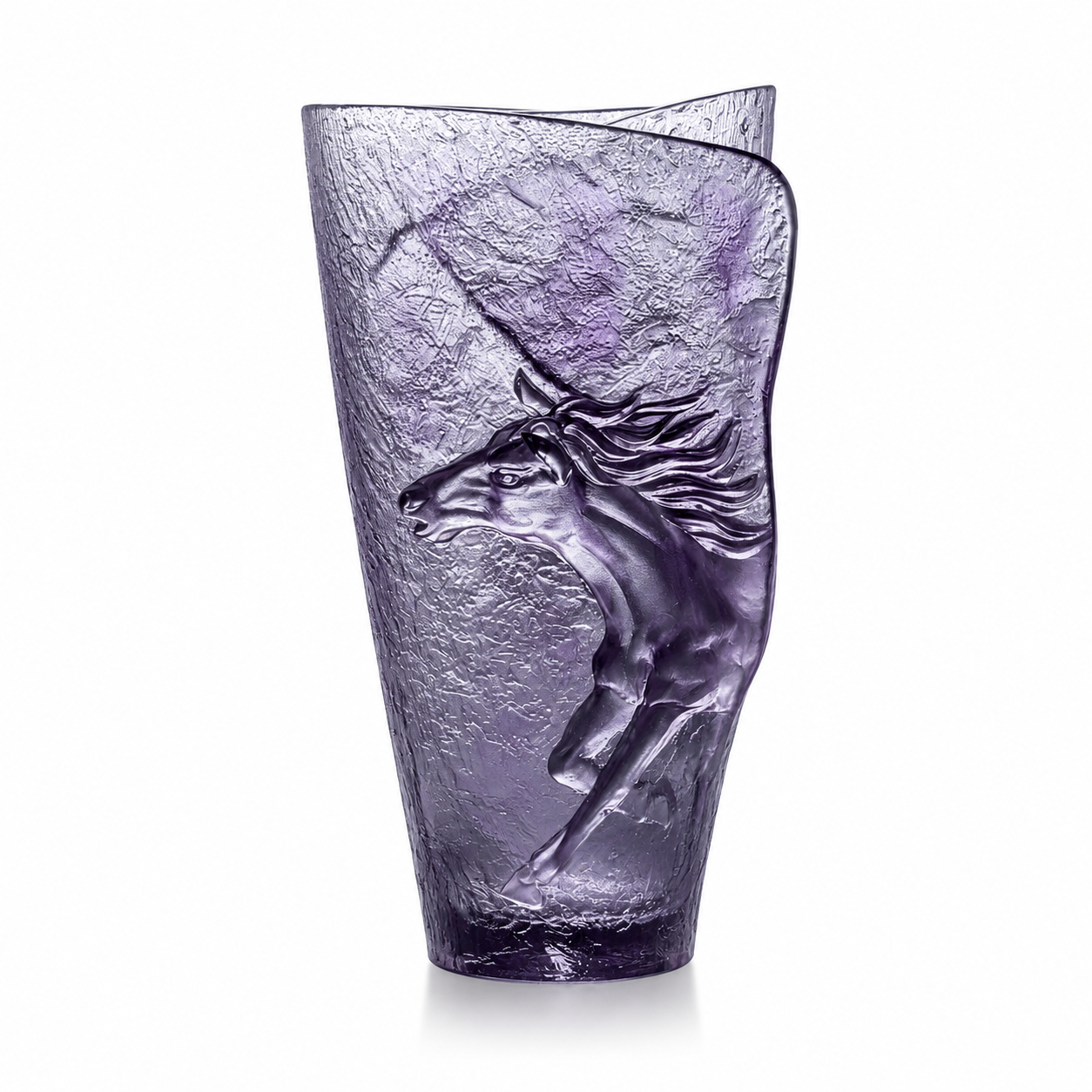 Horse Liuli Vase – Handmade Chinese Crystal Glass Art Sculpture