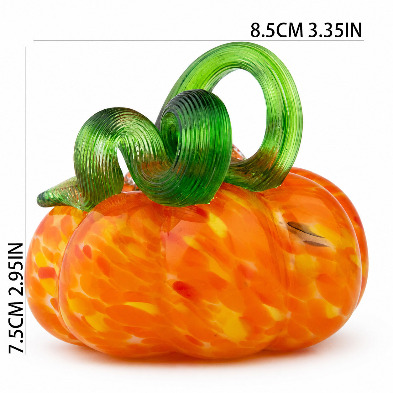 Handmade Glass Pumpkin Figurine |  Home & Office Desk Decor Ornament Gift