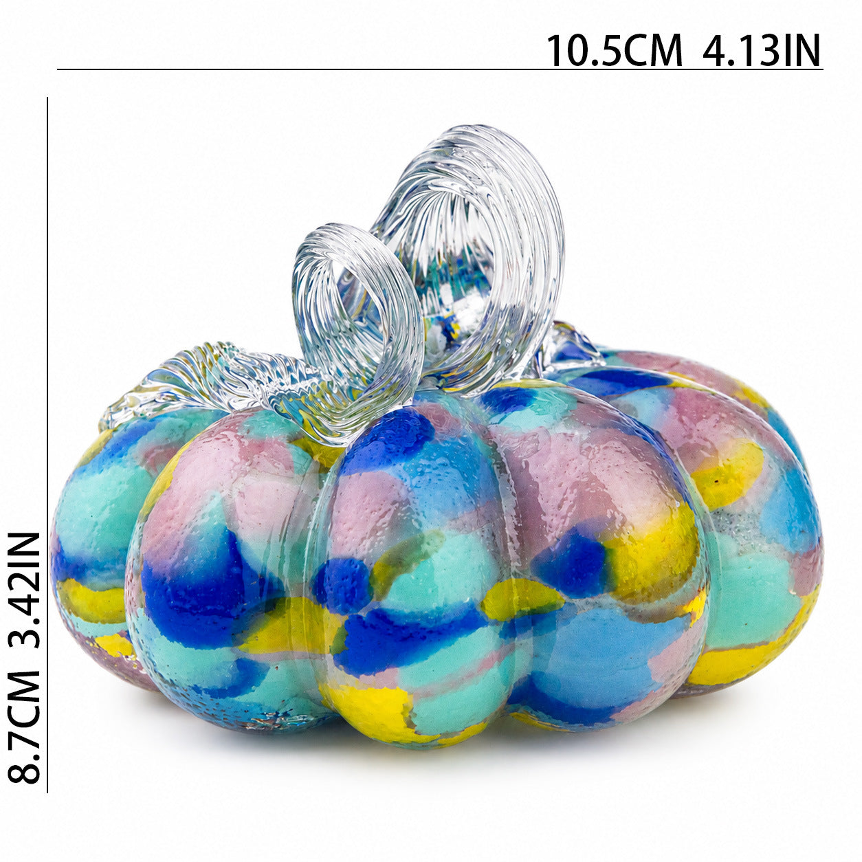 Handmade Glass Pumpkin Figurine |  Home & Office Desk Decor Ornament Gift