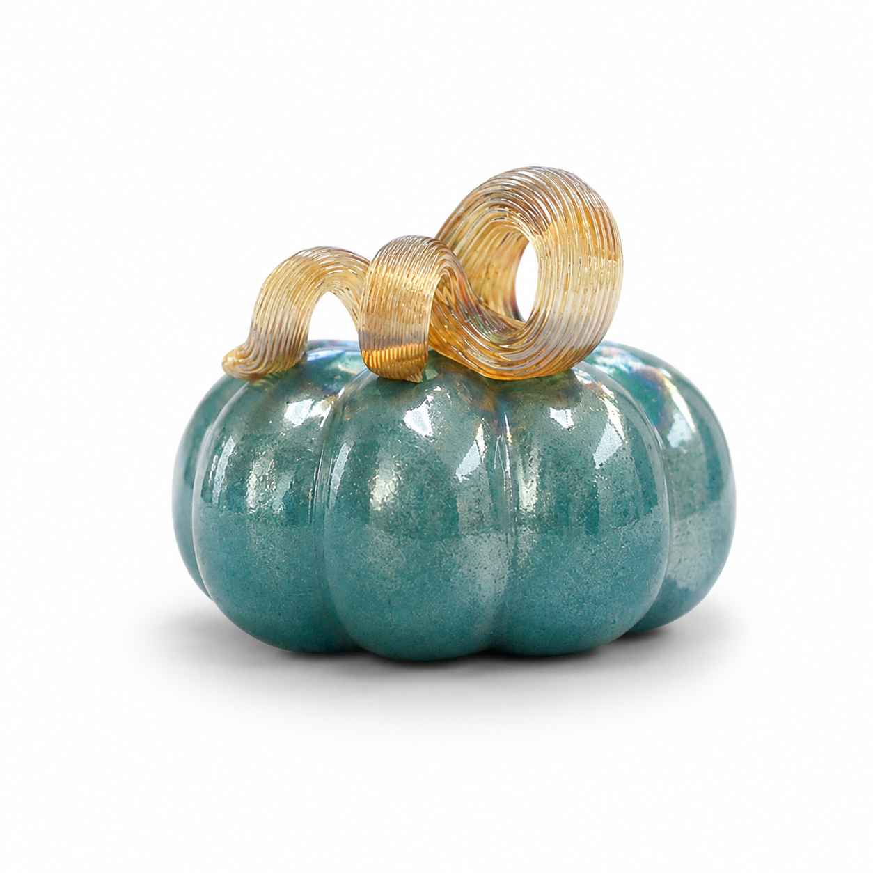 Handmade Glass Pumpkin Figurine |  Home & Office Desk Decor Ornament Gift