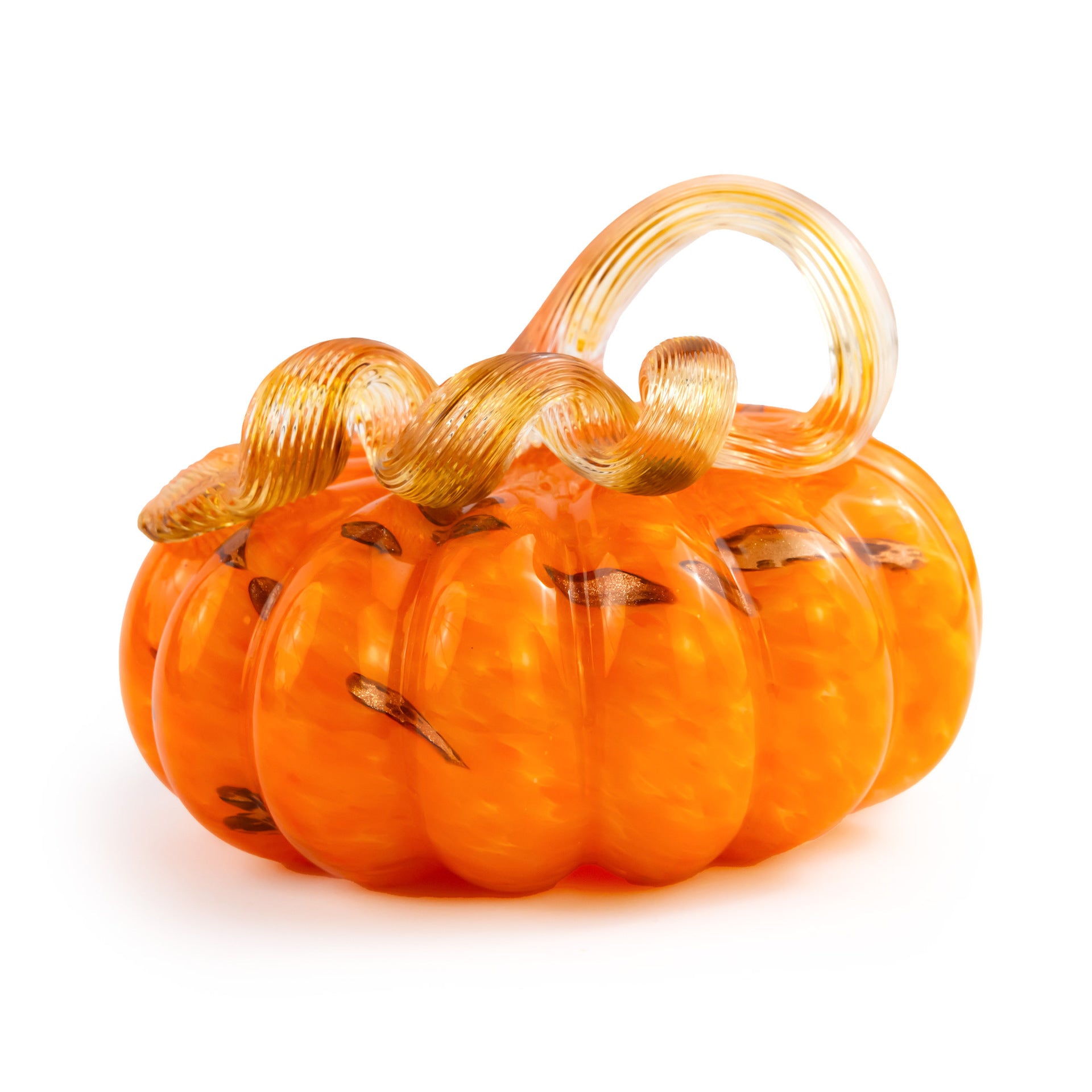 Handmade Glass Pumpkin Figurine |  Home & Office Desk Decor Ornament Gift