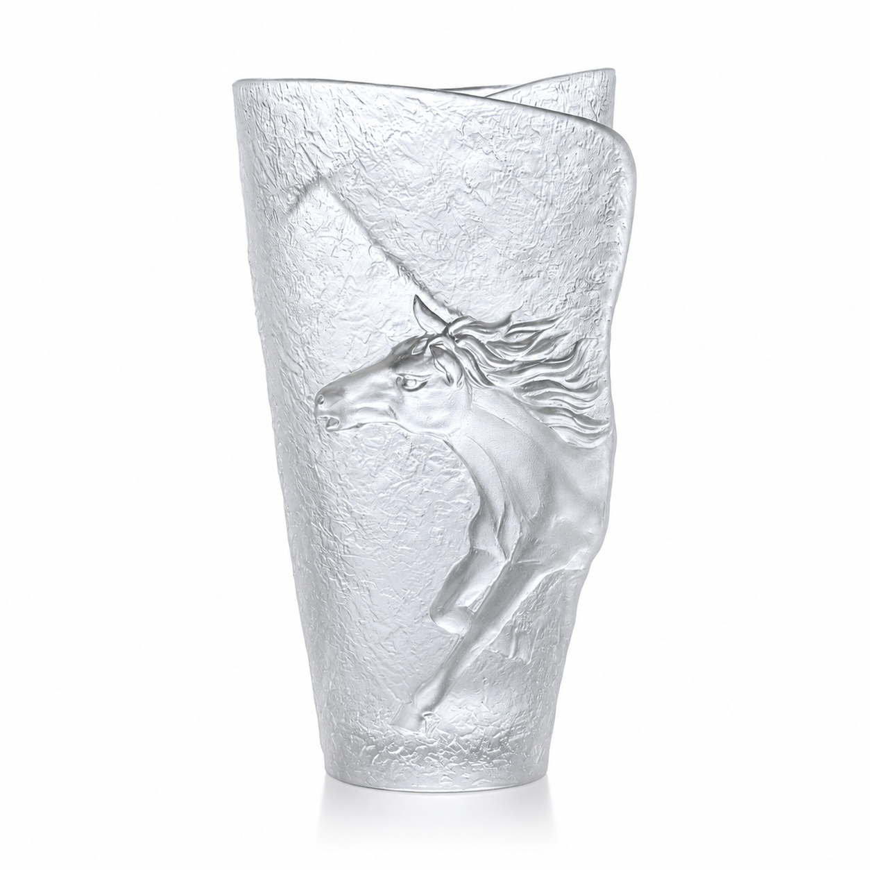 Horse Liuli Vase – Handmade Chinese Crystal Glass Art Sculpture