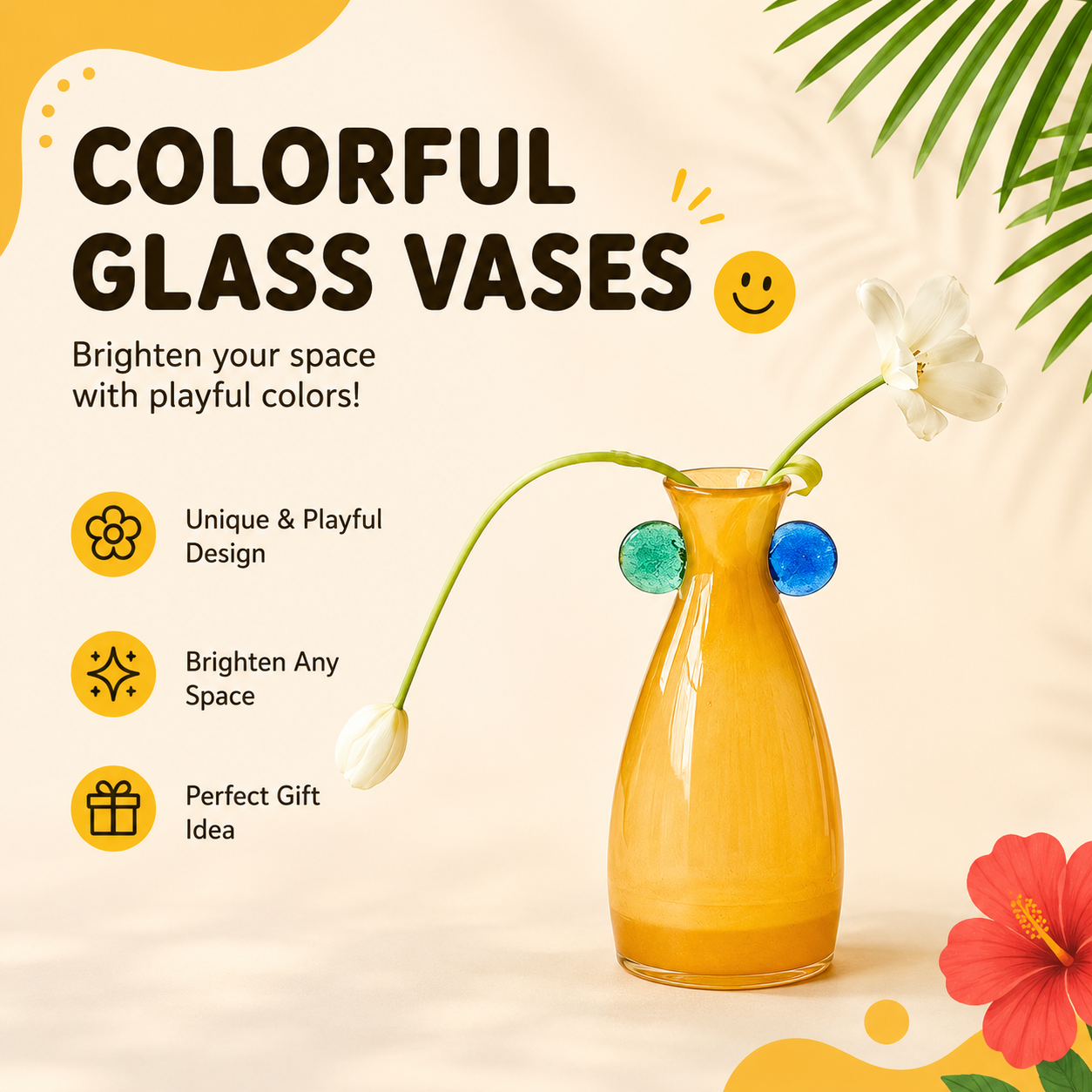 New Handmade Double-Handle Gradient Vintage-Style Small Vase for Dining Table, TV Cabinet, and Flower Display as Soft Decorative Item