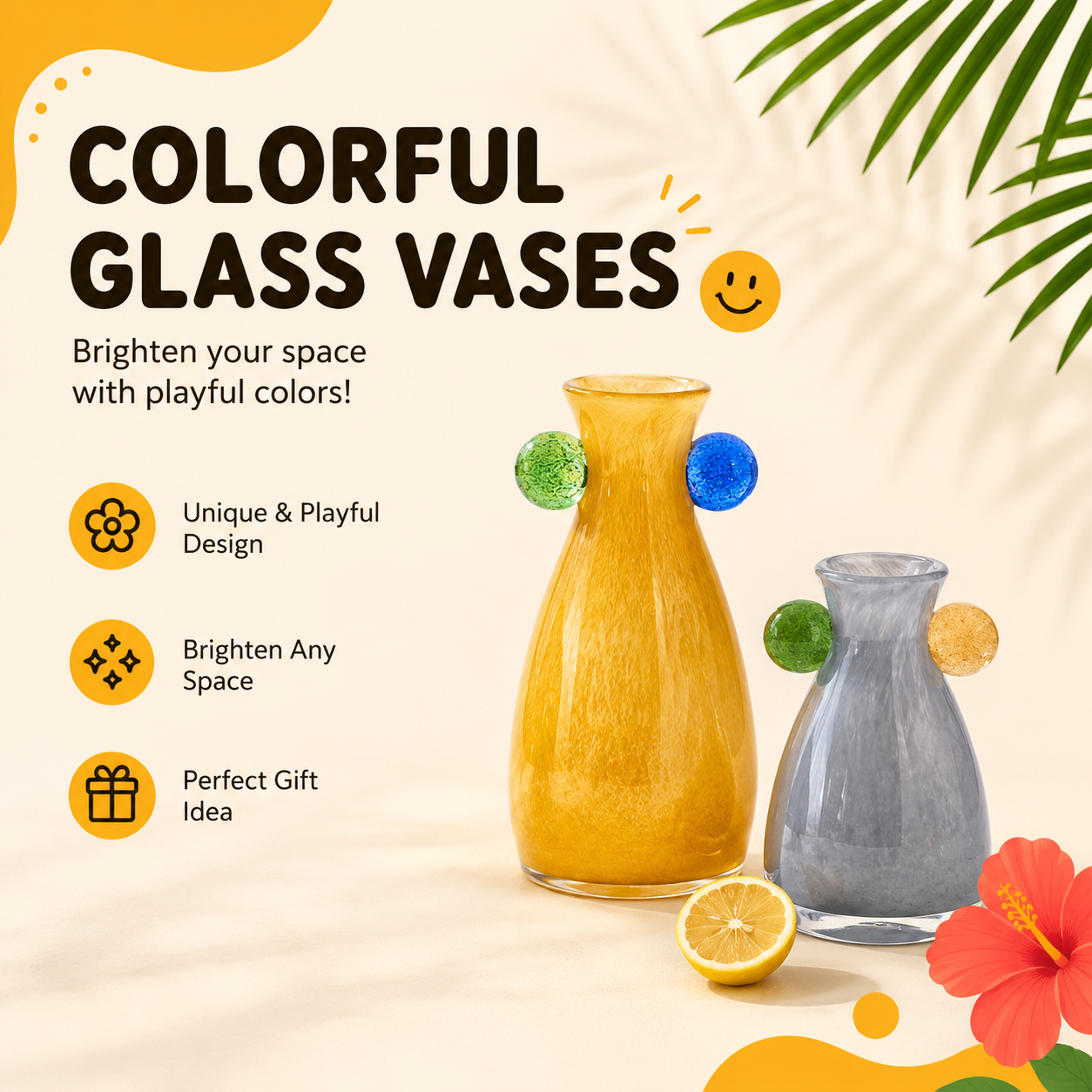 New Handmade Double-Handle Gradient Vintage-Style Small Vase for Dining Table, TV Cabinet, and Flower Display as Soft Decorative Item