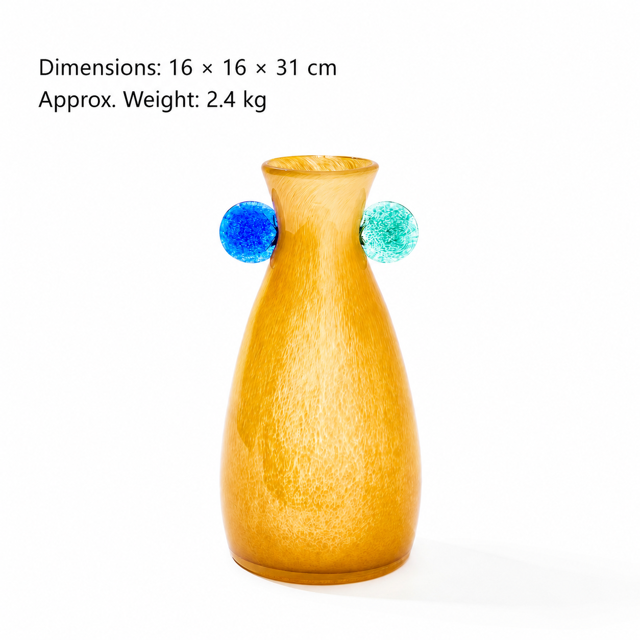 New Handmade Double-Handle Gradient Vintage-Style Small Vase for Dining Table, TV Cabinet, and Flower Display as Soft Decorative Item